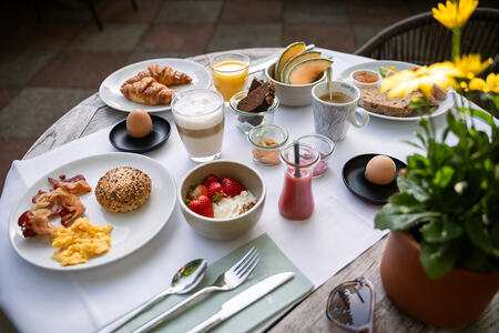 Terras Witte Berken Natuurhotel en Restaurant Ontbijt